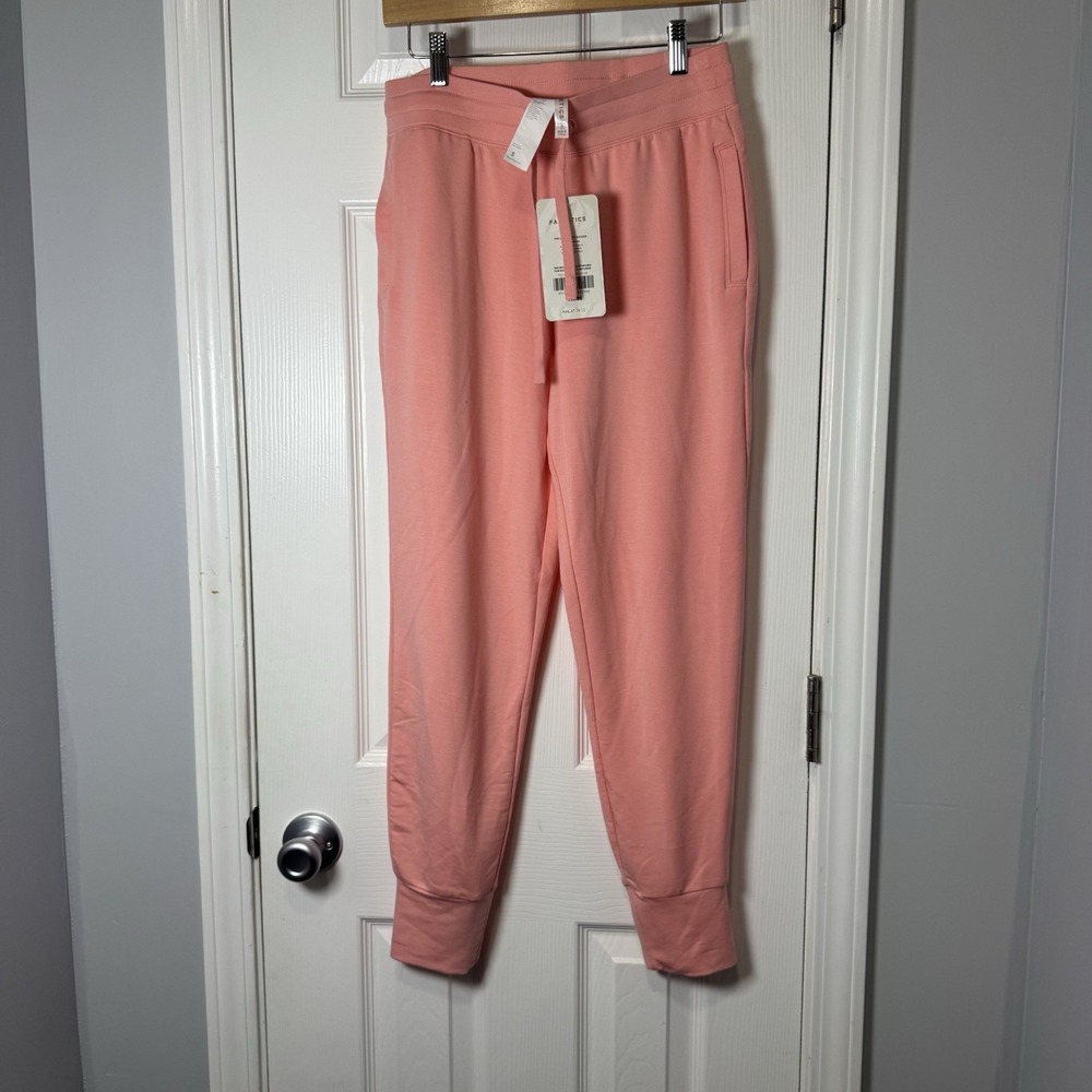 Fabletics Womens Luxe‎ Terry Jogger Soft Lounge Sweatpants In Pink Dust S NEW
